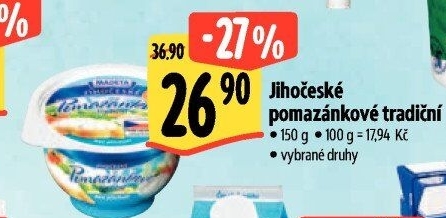Tradiční pomazánkové Jihočeské Madeta