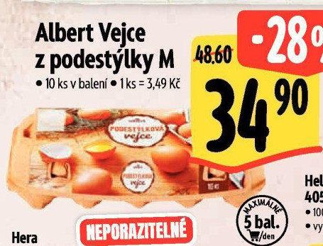 Vejce z podestýlky M Albert