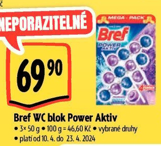 WC blok tuhý Power Aktiv Bref