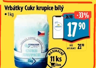 Cukr krupice Cukrovar Vrbátky