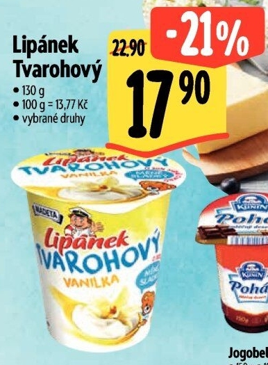 Dezert Lipánek tvarohový Madeta