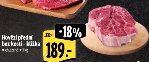 Hovězí přední bez kosti - kližka