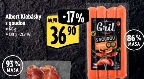 Klobása s goudou Albert Gril