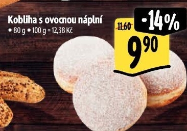 Kobliha s ovocnou náplní