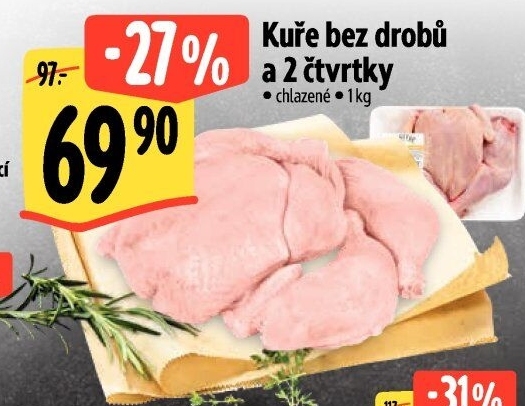 Kuře + 2 čtvrtky Albert