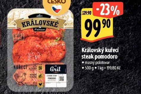Kuřecí steak Pomodoro Královský Albert Gril