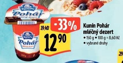 Mléčný Pohár Mlékárna Kunín