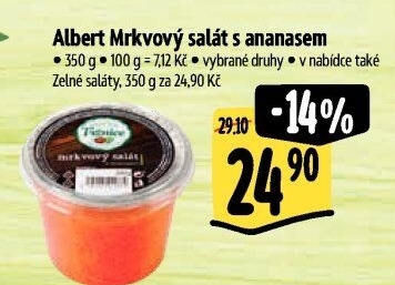 Mrkvový salát s ananasem Albert