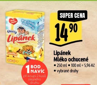 Nápoj mléko ochucené Lipánek Madeta