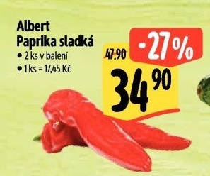 Paprika červená Albert