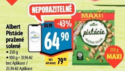 Pražené pistácie Albert