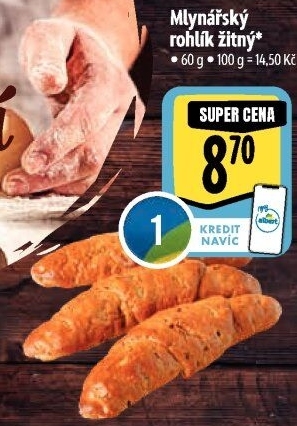 Rohlík Mlynářský žitný Albert