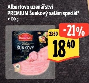 Šunkový salám speciál Premium Albertovo uzenářství