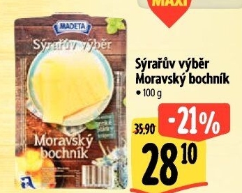 Sýr Moravský bochník 45% Sýrařův výběr Madeta