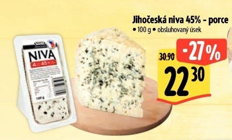 Sýr Niva Jihočeská 45% Madeta