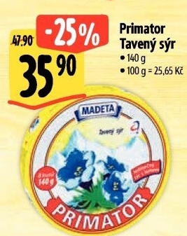 Sýr tavený Primátor Madeta