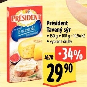 Tavené sýry Président