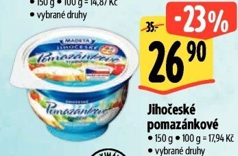 Tradiční pomazánkové Jihočeské Madeta