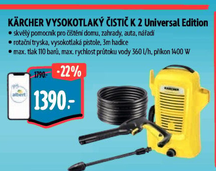 Vysokotlaký čistič K2 Universal Kärcher