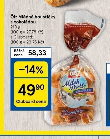 Ölz Mléčné houstičky s čokoládou