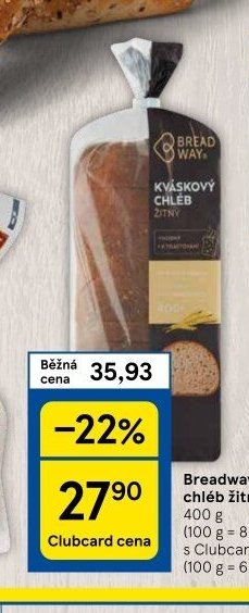 Breadway Kváskový chléb žitný