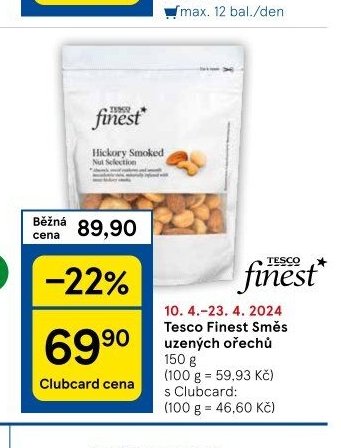Tesco Finest Směs uzených ořechů