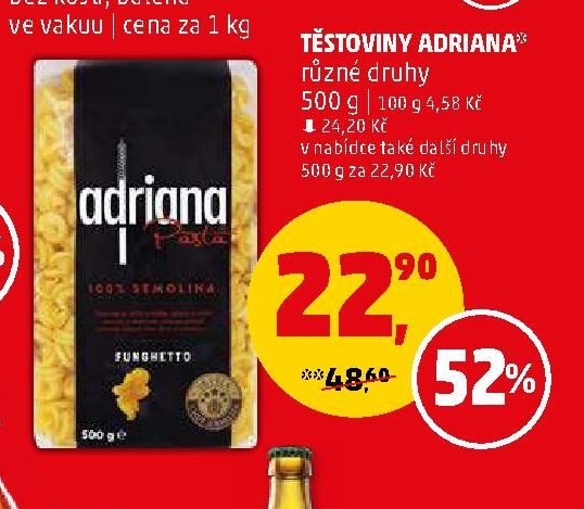 Těstoviny Adriana