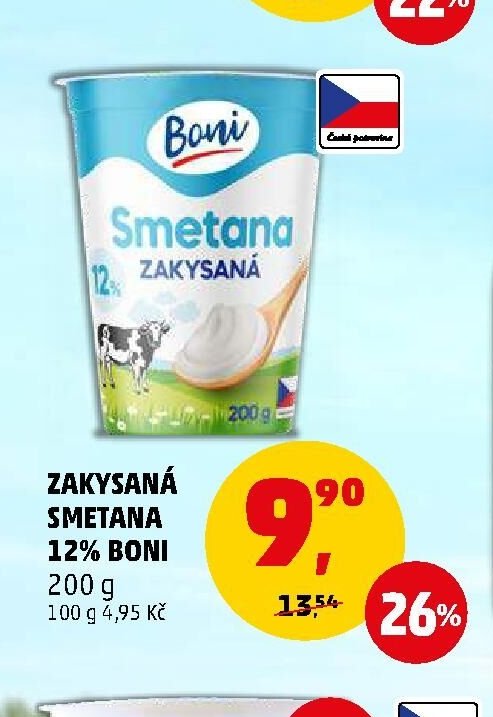 ZAKYSANÁ SMETANA 12% BONI