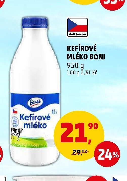 KEFÍROVÉ MLÉKO BONI