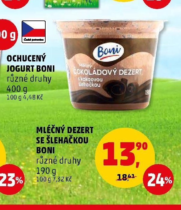 MLÉČNÝ DEZERT SE ŠLEHAČKOU BONI