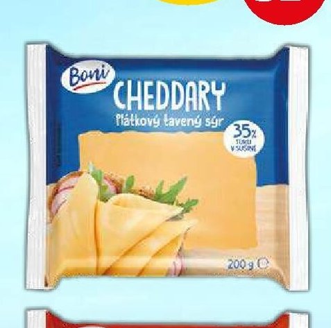 CHEDDARY plátkový tavený sýr