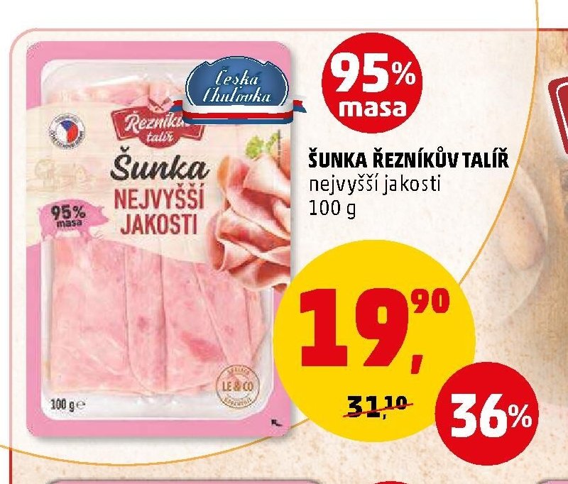 ŠUNKA ŘEZNÍKŮV TALÍŘ nejvyšší jakosti 100 g