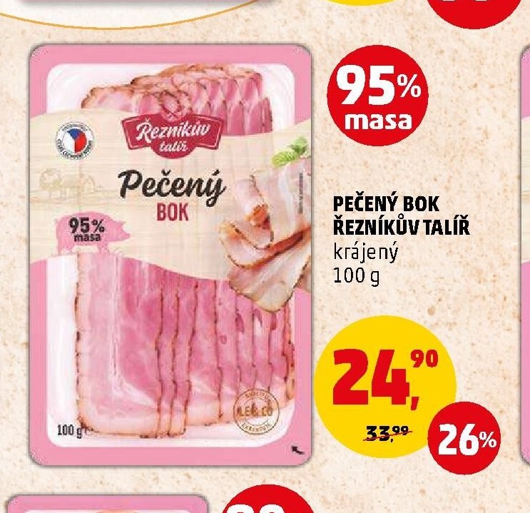 PEČENÝ BOK ŘEZNÍKŮV TALÍŘ krájený 100 g