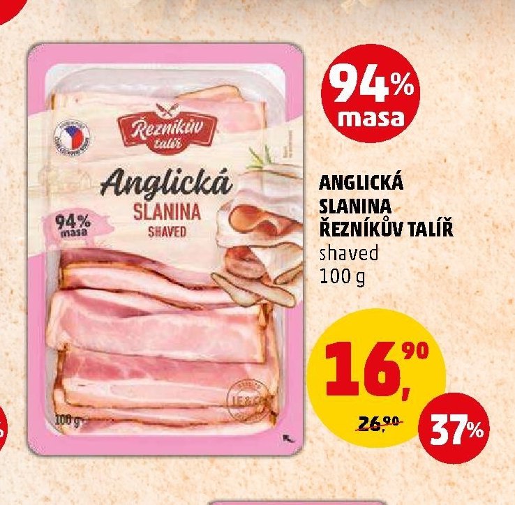 ANGLICKÁ SLANINA ŘEZNÍKŮV TALÍŘ shaved 100 g