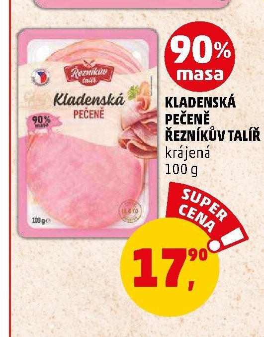 KLADENSKÁ PEČENĚ ŘEZNÍKŮV TALÍŘ krájený 100 g