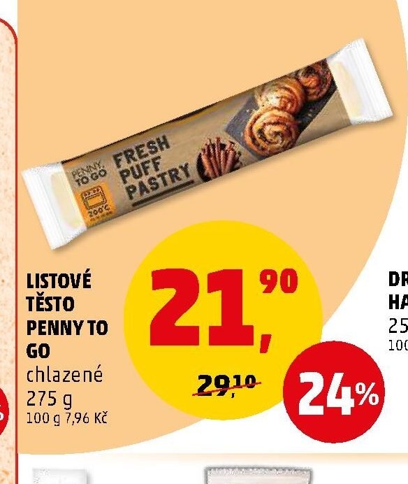 Listové těsto Penny To Go chlazené 275 g