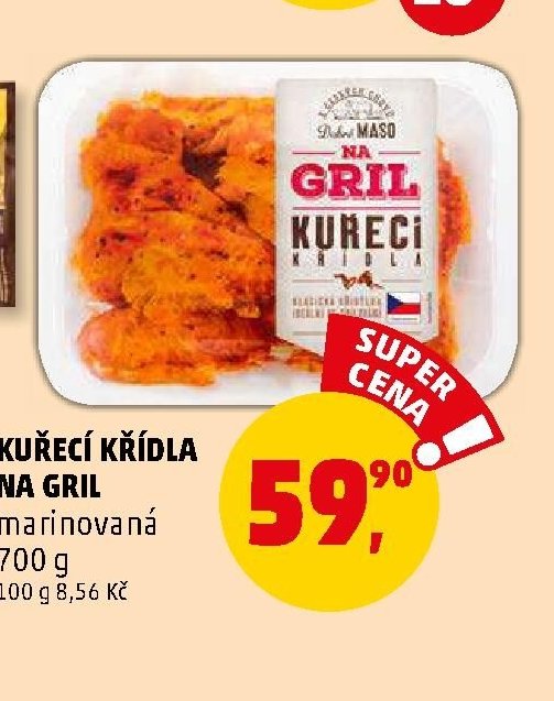 KUŘECÍ KŘÍDLA NA GRIL marinovaná