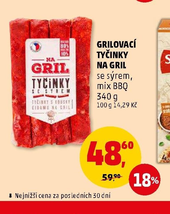 GRILOVACÍ TYČINKY NA GRIL se sýrem, mix BBQ