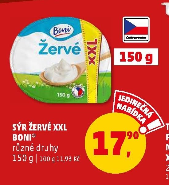 Sýr žervé XXL Boni