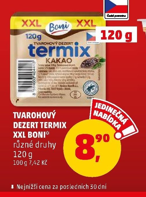 Tvarohový dezert Termix XXL Boni