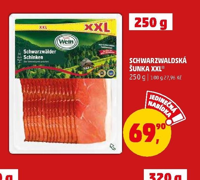 SCHWARZWALDSKÁ ŠUNKA XXL 250 g