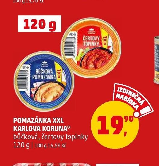 POMAZÁNKA XXL KARLOVA KORUNA 120 g