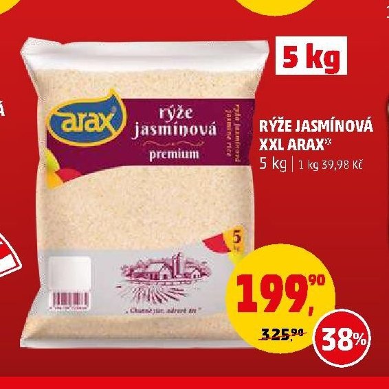 RÝŽE JASMÍNOVÁ XXL ARAX 5 kg