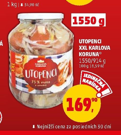 UTOPENCI XXL KARLOVA KORUNA 1550/914 g