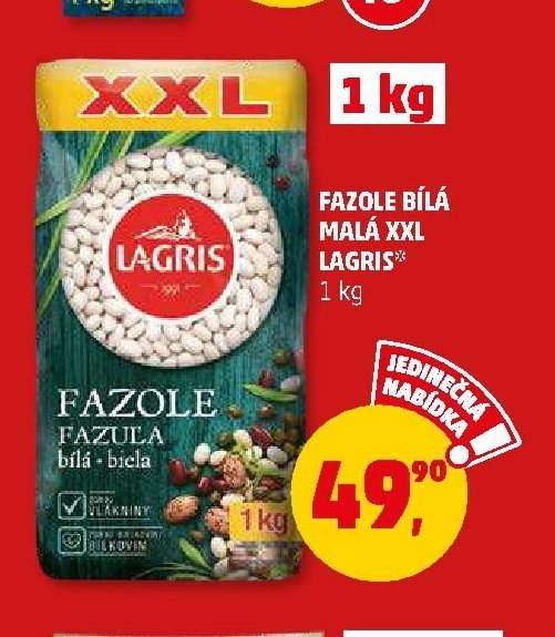 FAZOLE BÍLÁ MALÁ XXL LAGRIS