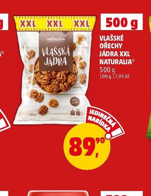 VLAŠSKÉ OŘECHY JÁDRA XXL NATURALIA 500g