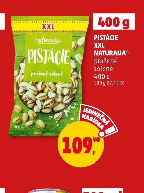 PISTÁCIE XXL NATURALIA 400g