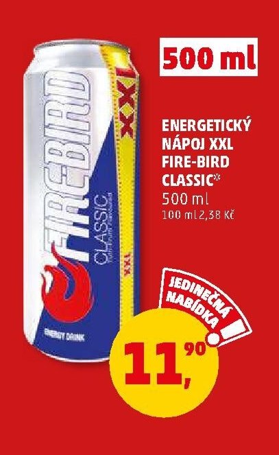 ENERGETICKÝ NÁPOJ XXL FIRE-BIRD CLASSIC 500ml