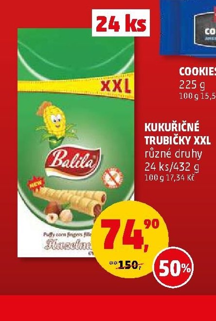 KUKUŘIČNÉ TRUBIČKY XXL BALILA 24ks