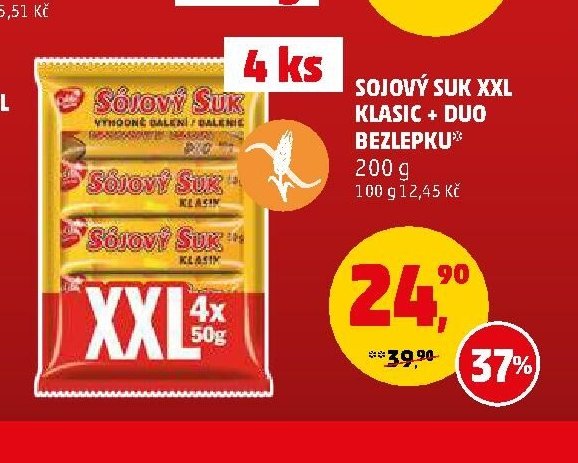 SOJOVÝ SUK XXL KLASIC + DUO BEZLEPKU 200g